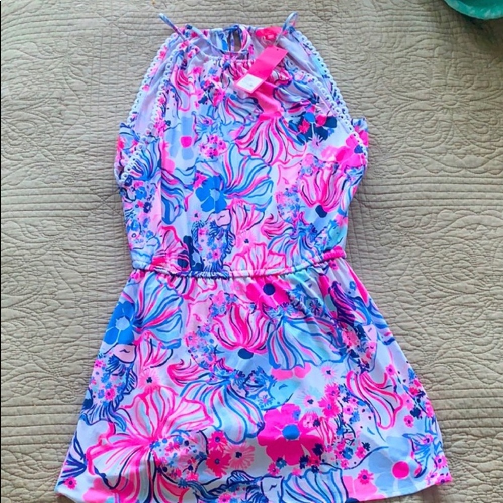 Lilly Pulitzer Gianna Skort Romper Make a Splash